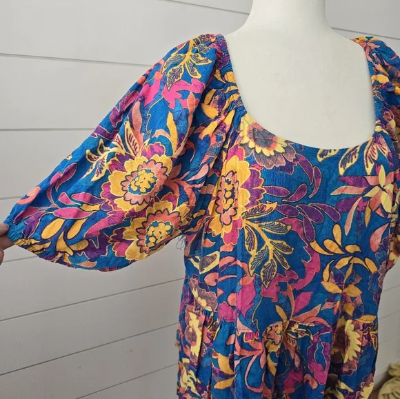 Terra & Sky Plus Size Colorful Floral Blouse Top size 2x - Picture 2 of 7